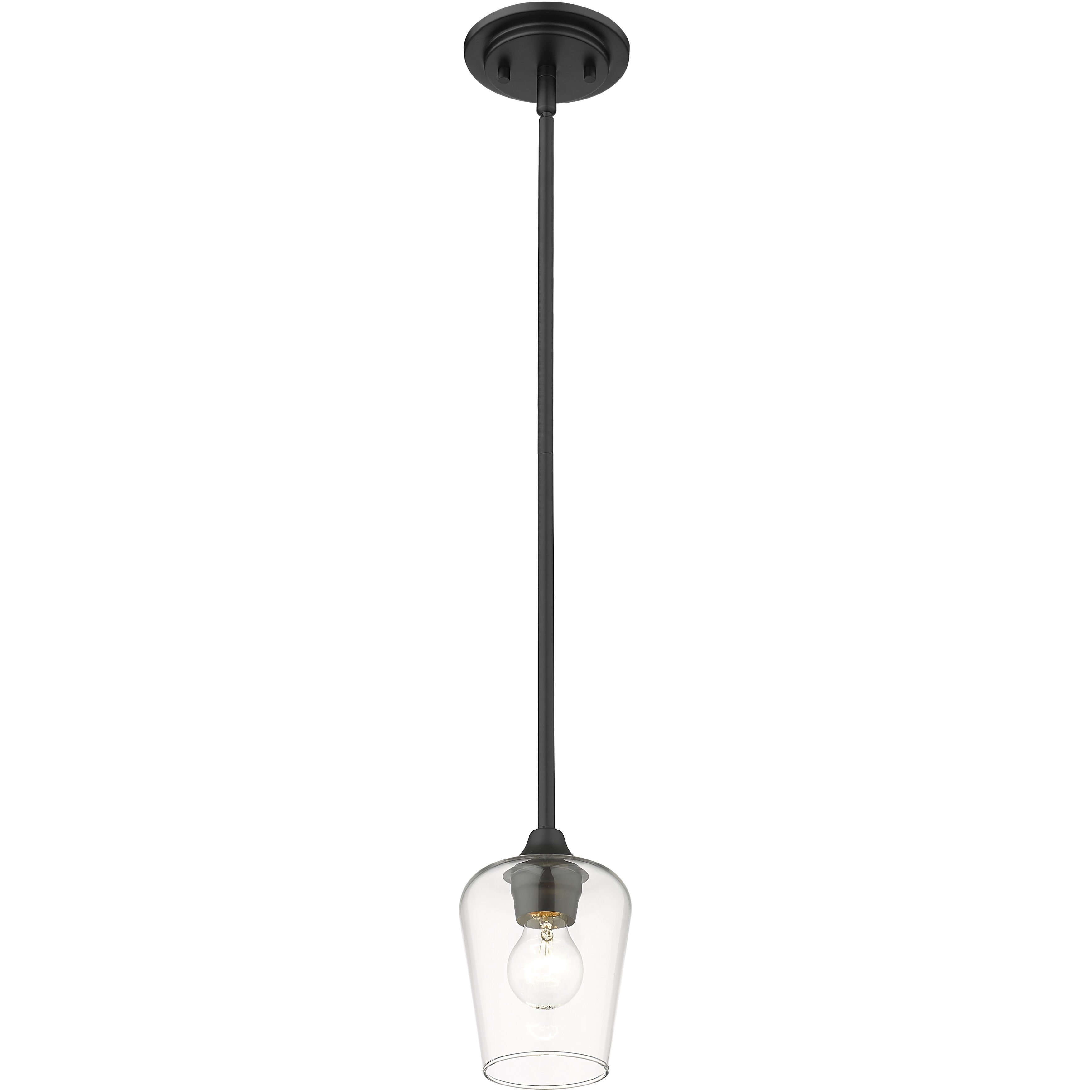 Joliet 1 Light 5.5 inch Matte Black Pendant Ceiling Light