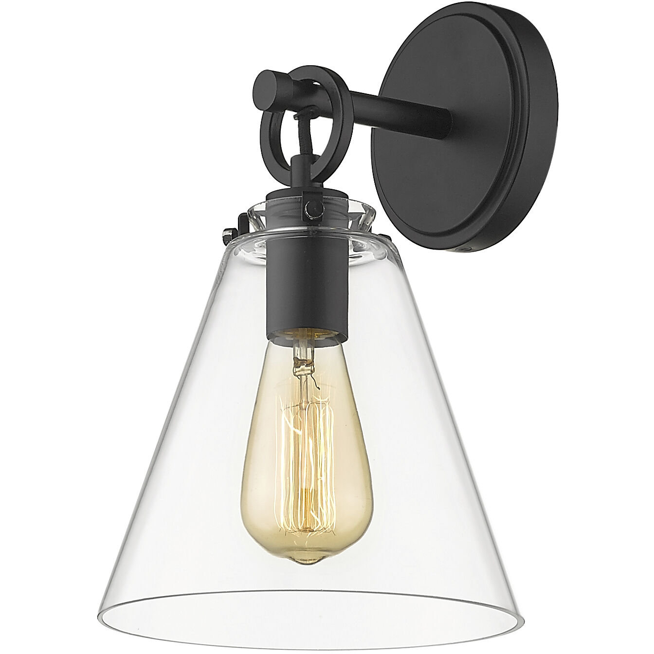 Harper 1 Light 8 inch Matte Black Wall Sconce Wall Light