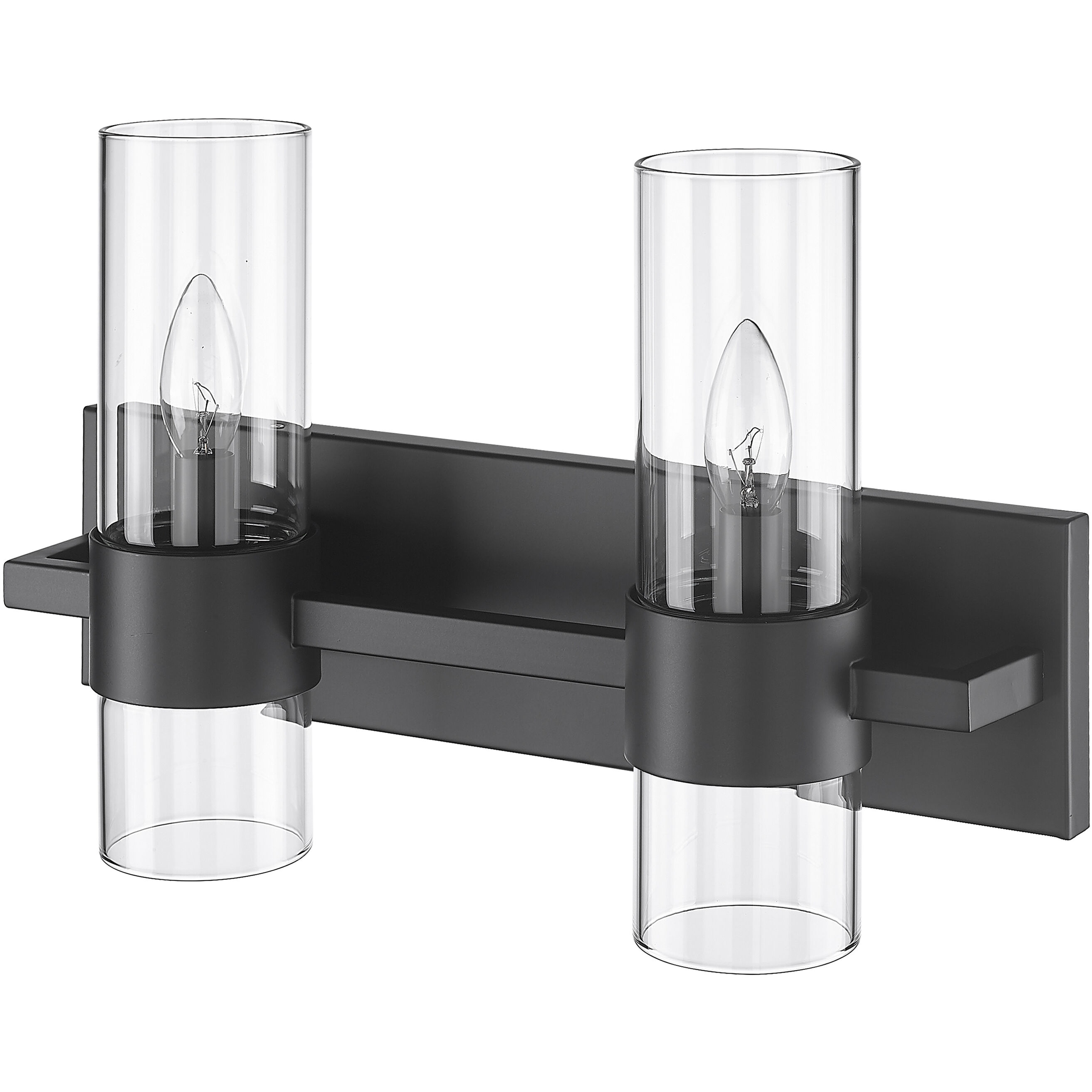 Lawson 2 Light 17 inch Matte Black Vanity Wall Light