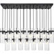 Fontaine Linear Chandelier Ceiling Light in Matte Black
