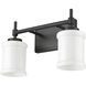 Cadoc 2 Light 15 inch Matte Black Bath Vanity Light Wall Light