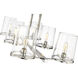 Callista 6 Light 43.5 inch Polished Nickel Linear Chandelier Ceiling Light