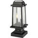 Millworks 2 Light 17.75 inch Black Outdoor Pier Mounted Fixture in 5.5