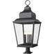 Raphael 5 Light 42.75 inch Sand Black Outdoor Pier Mounted Fixture in Soft Sand Black
