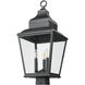 Raphael 3 Light 26.75 inch Sand Black Outdoor Post Mount Fixture