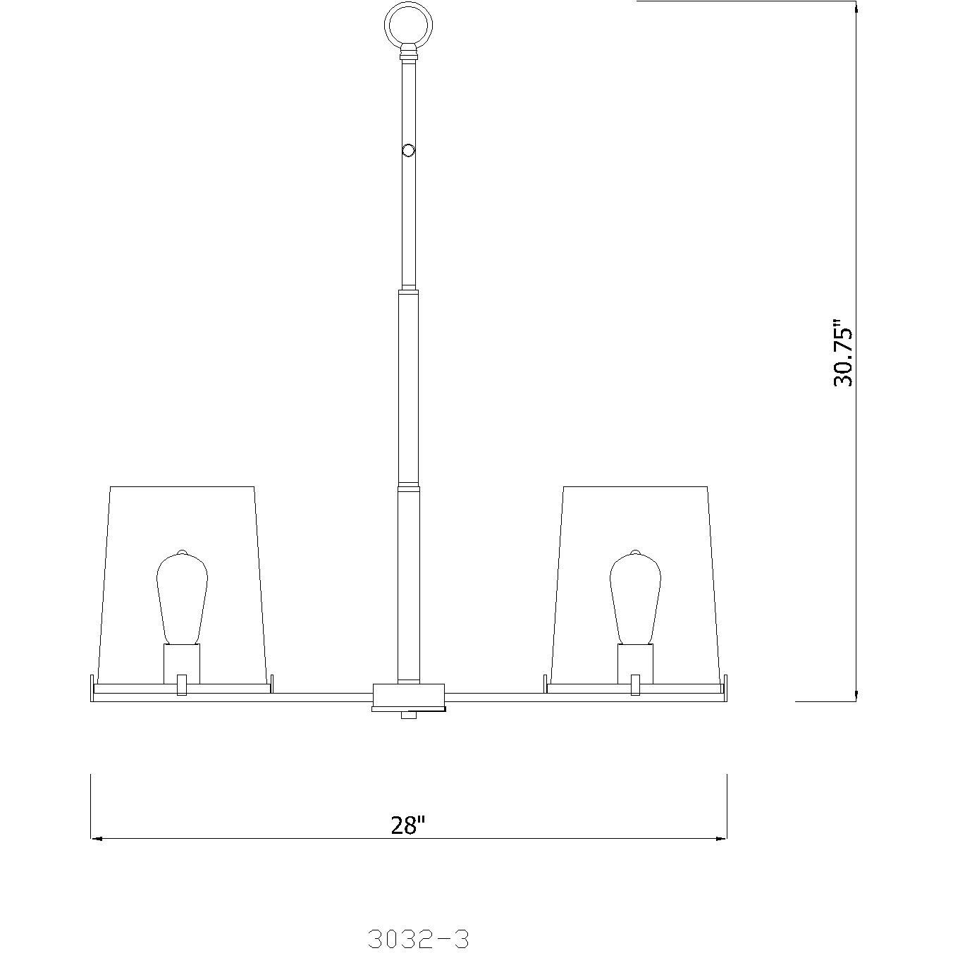 Callista 3 Light 28 inch Rubbed Brass Chandelier Ceiling Light