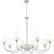 Katerina 8 Light 46 inch Brushed Nickel Chandelier Ceiling Light