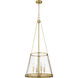 Prescott 4 Light 18 inch Rubbed Brass Pendant Ceiling Light in Rubbed Bronze