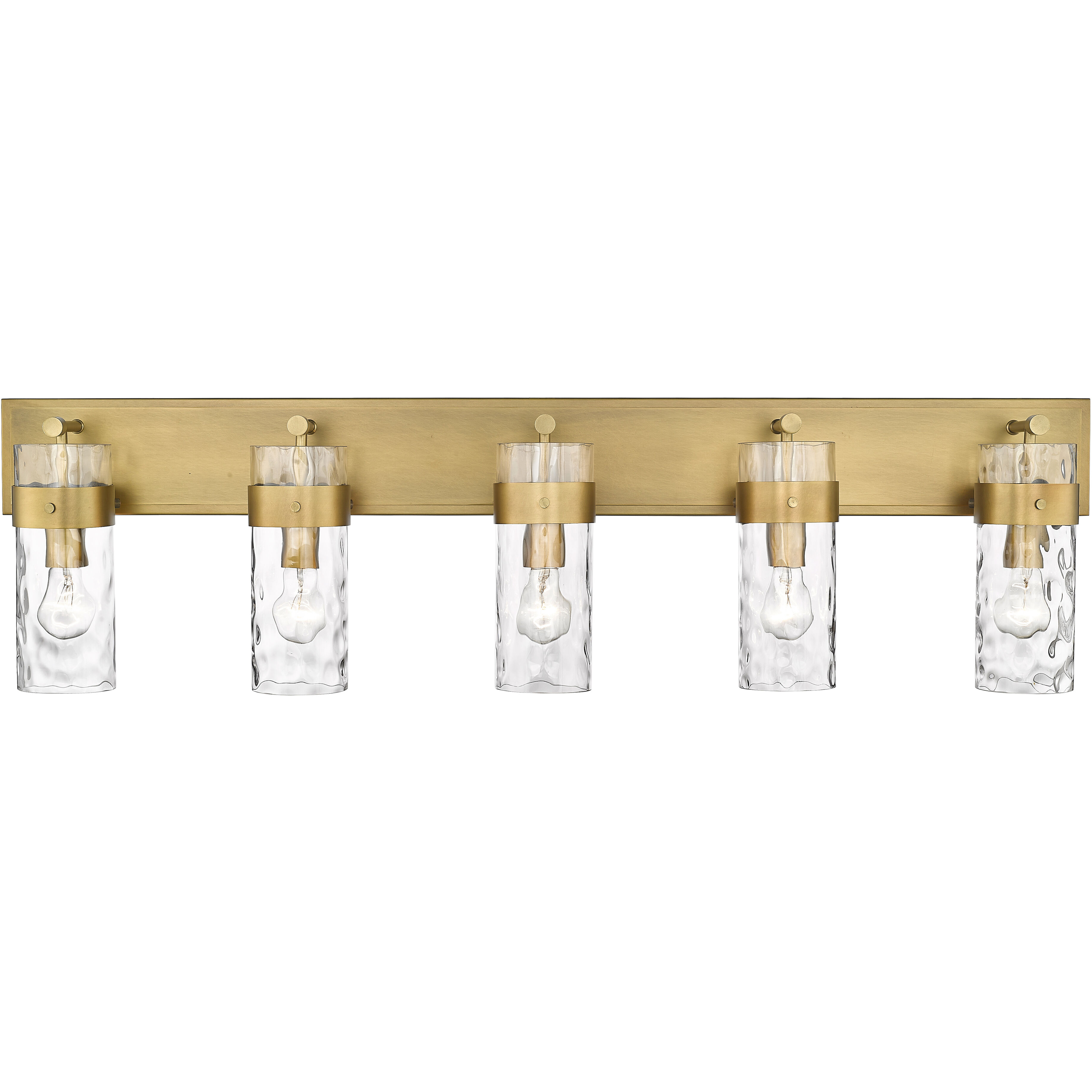 Fontaine 5 Light 44 inch Rubbed Brass Vanity Wall Light in Rubbed Bronze