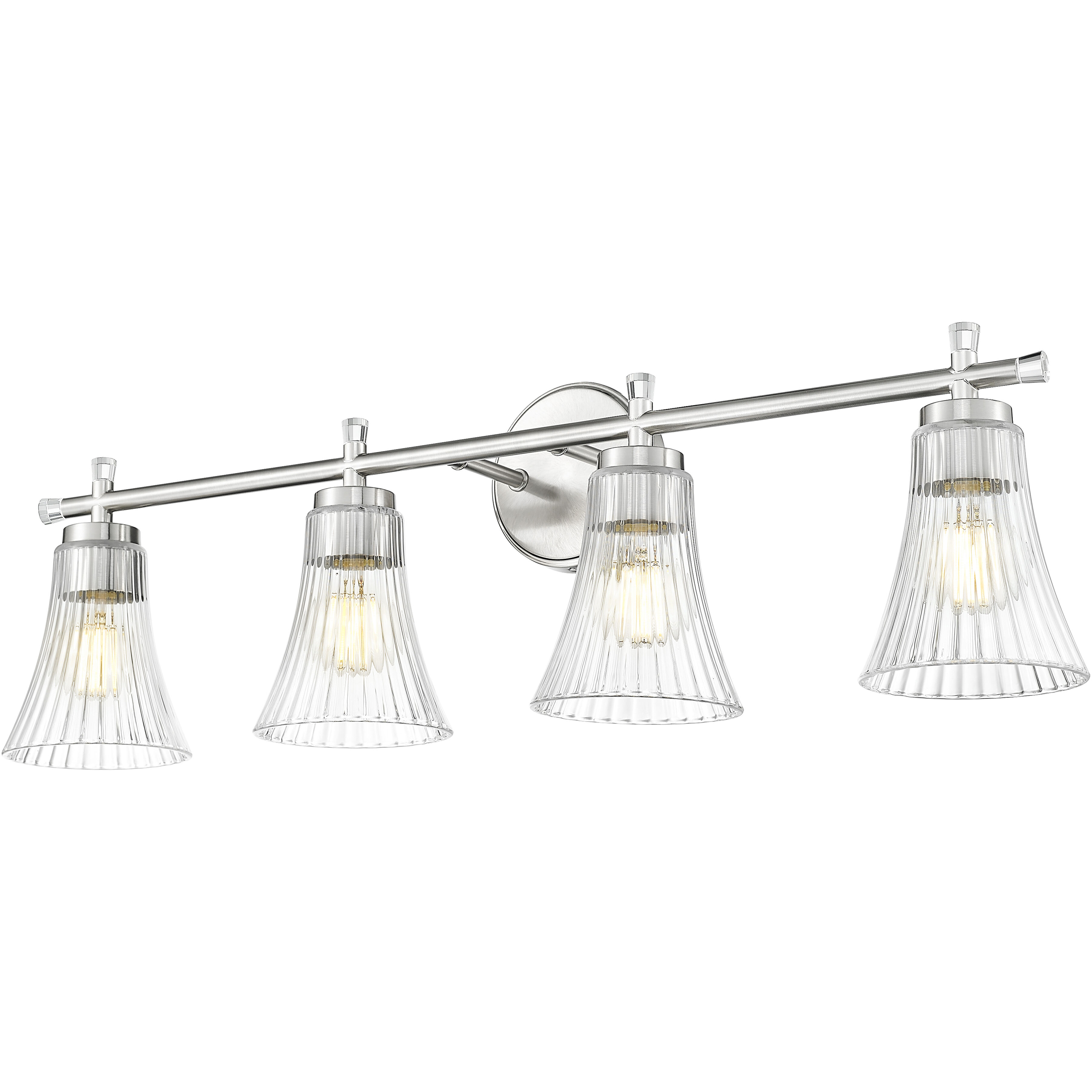 Belle 4 Light 32 inch Brushed Nickel Bath Vanity Light Wall Light