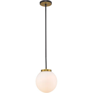 Parsons 1 Light 10 inch Matte Black/Olde Brass Pendant Ceiling Light