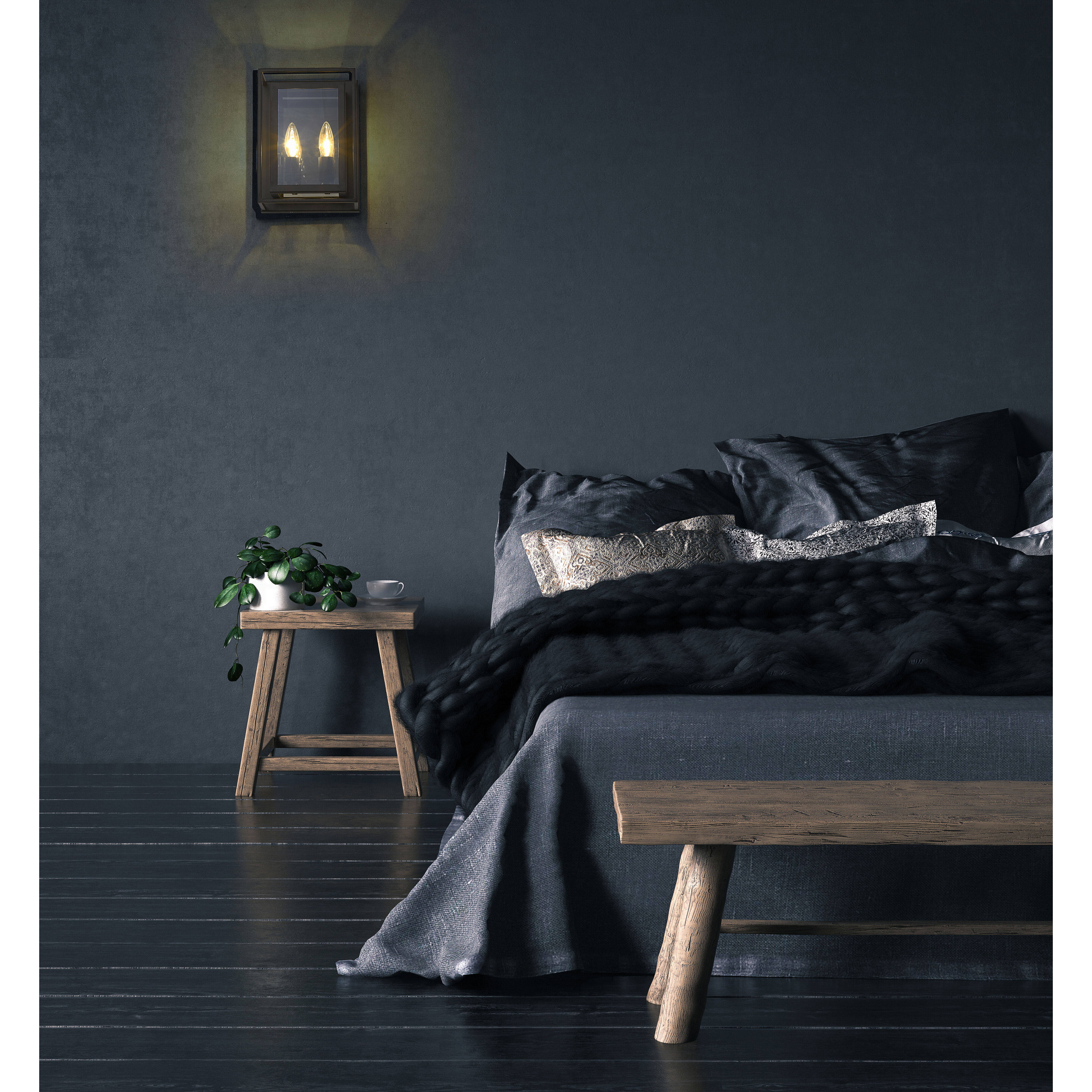 Infinity 2 Light 8.25 inch Misty Charcoal Wall Sconce Wall Light