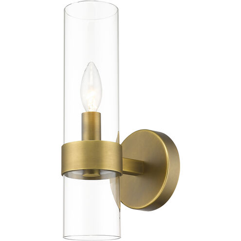 Datus 1 Light 6.5 inch Rubbed Brass Wall Sconce Wall Light
