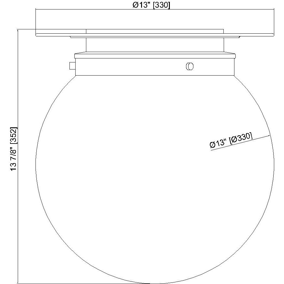Calhoun 1 Light 13 inch Heritage Brass Flush Mount Ceiling Light