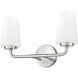 Montford 2 Light 16 inch Brushed Nickel Bath Vanity Light Wall Light