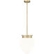 Gideon 1 Light 12.5 inch Modern Gold Pendant Ceiling Light