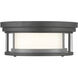 Willow 2 Light 12 inch Bronze Flush Mount Ceiling Light