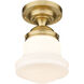 Vaughn 1 Light 10.5 inch Heritage Brass Flush Mount Ceiling Light