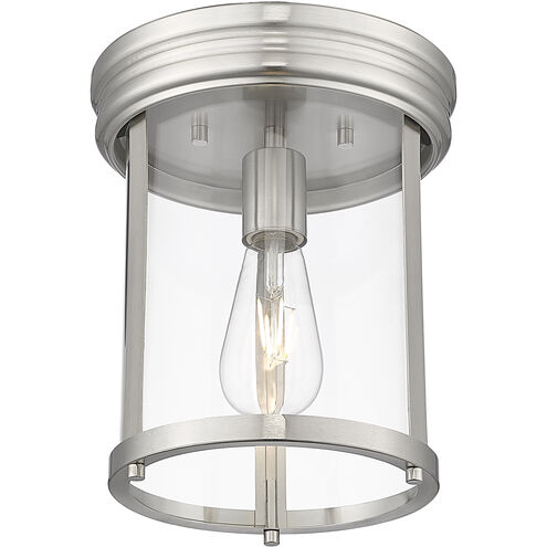 Thayer 1 Light 9.25 inch Brushed Nickel Flush Mount Ceiling Light