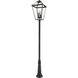 Talbot 4 Light 128.75 inch Black Outdoor Post Mounted Fixture