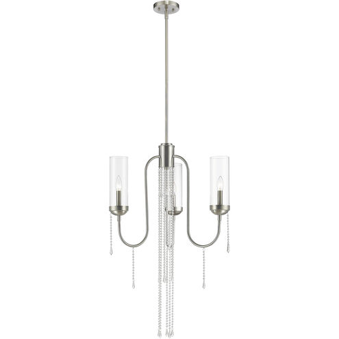 Siena 3 Light 21 inch Brushed Nickel Chandelier Ceiling Light