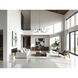 Claudelle 8 Light 65 inch Matte Black and Modern Gold Chandelier Ceiling Light