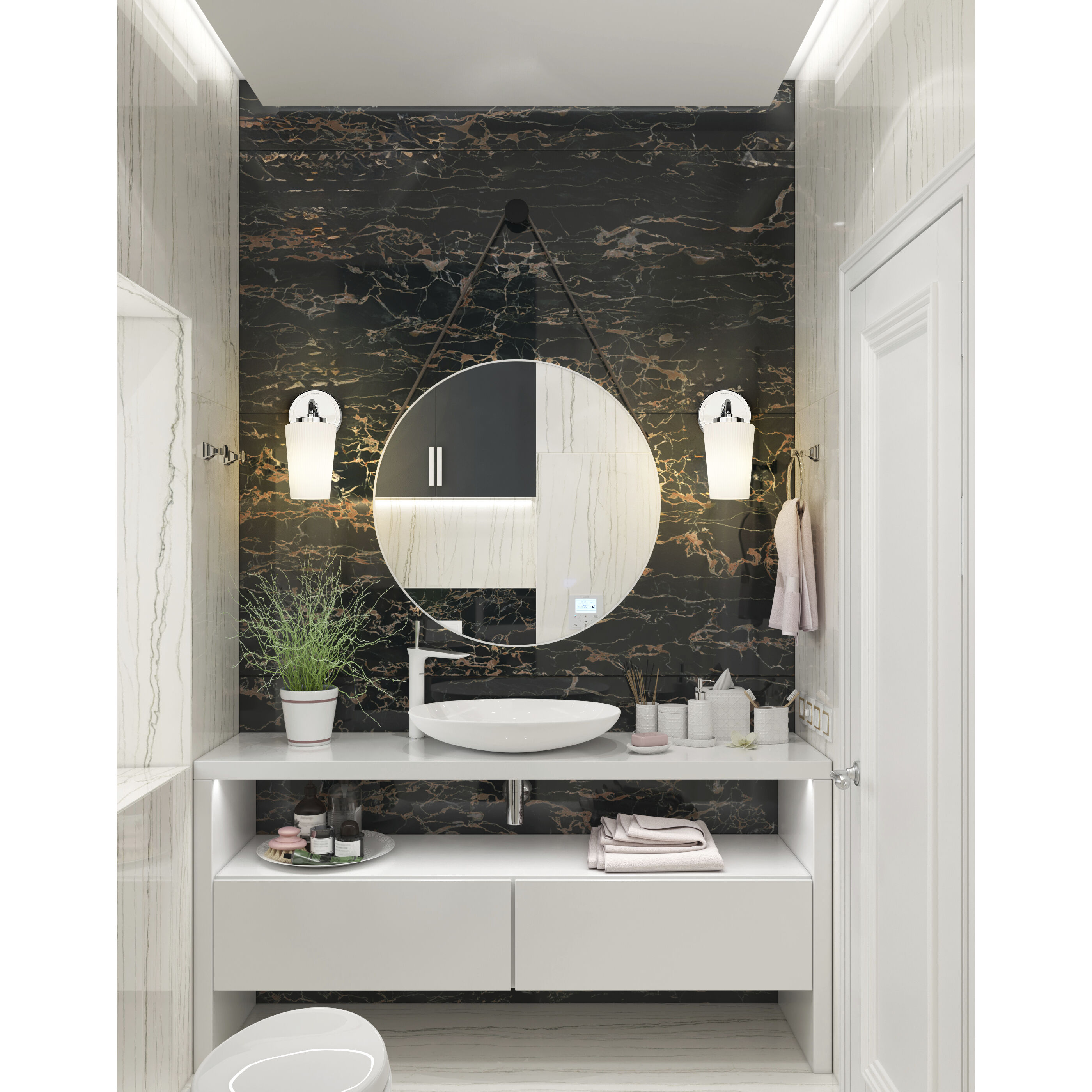 Montford Wall Sconce Wall Light in Chrome