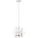 Cavallo 3 Light 12 inch Hammered White and Brushed Nickel Chandelier Ceiling Light