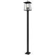 Rainer 4 Light 116.75 inch Black Outdoor Post Mounted Fixture in G9