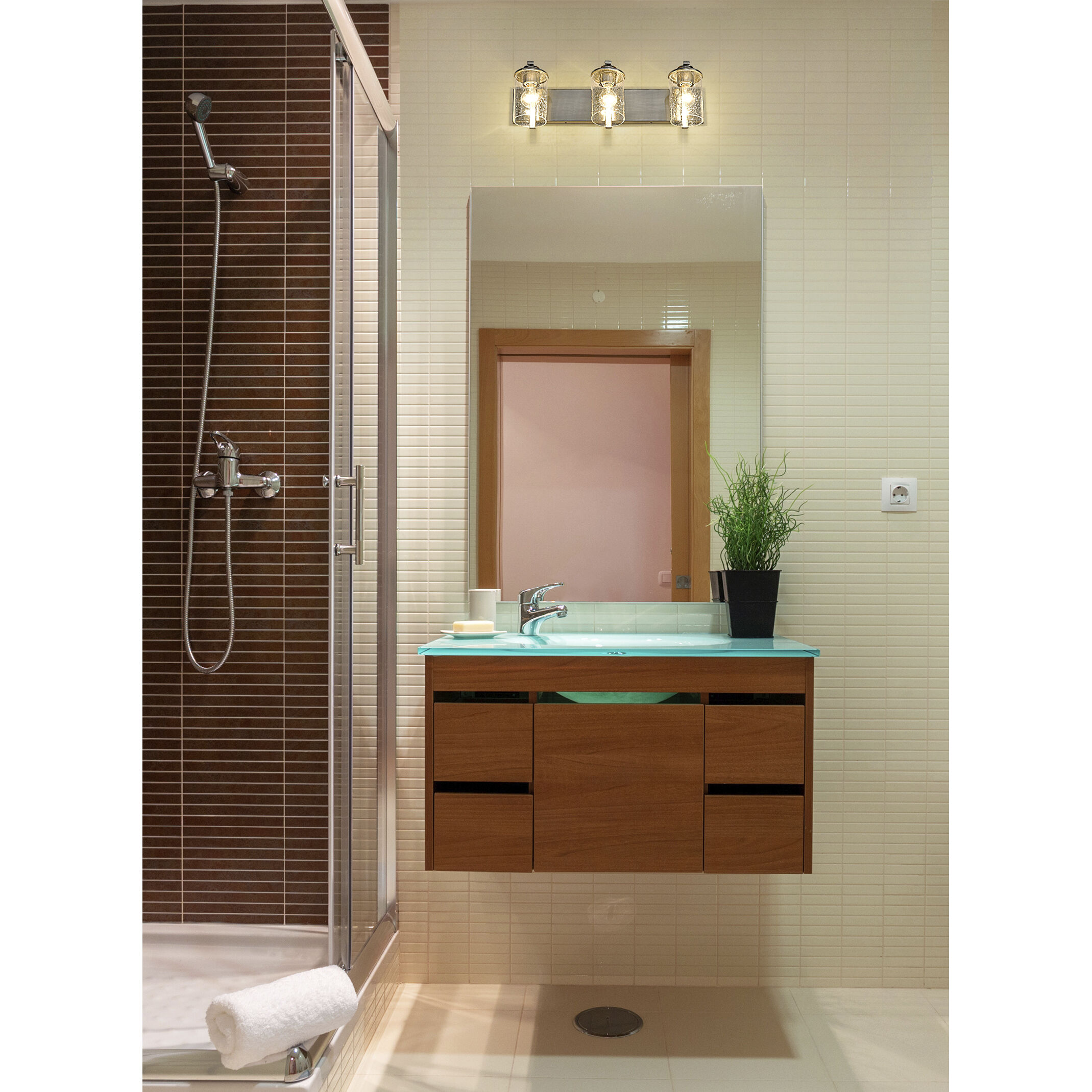 Beckett 3 Light 23 inch Brushed Nickel Vanity Wall Light