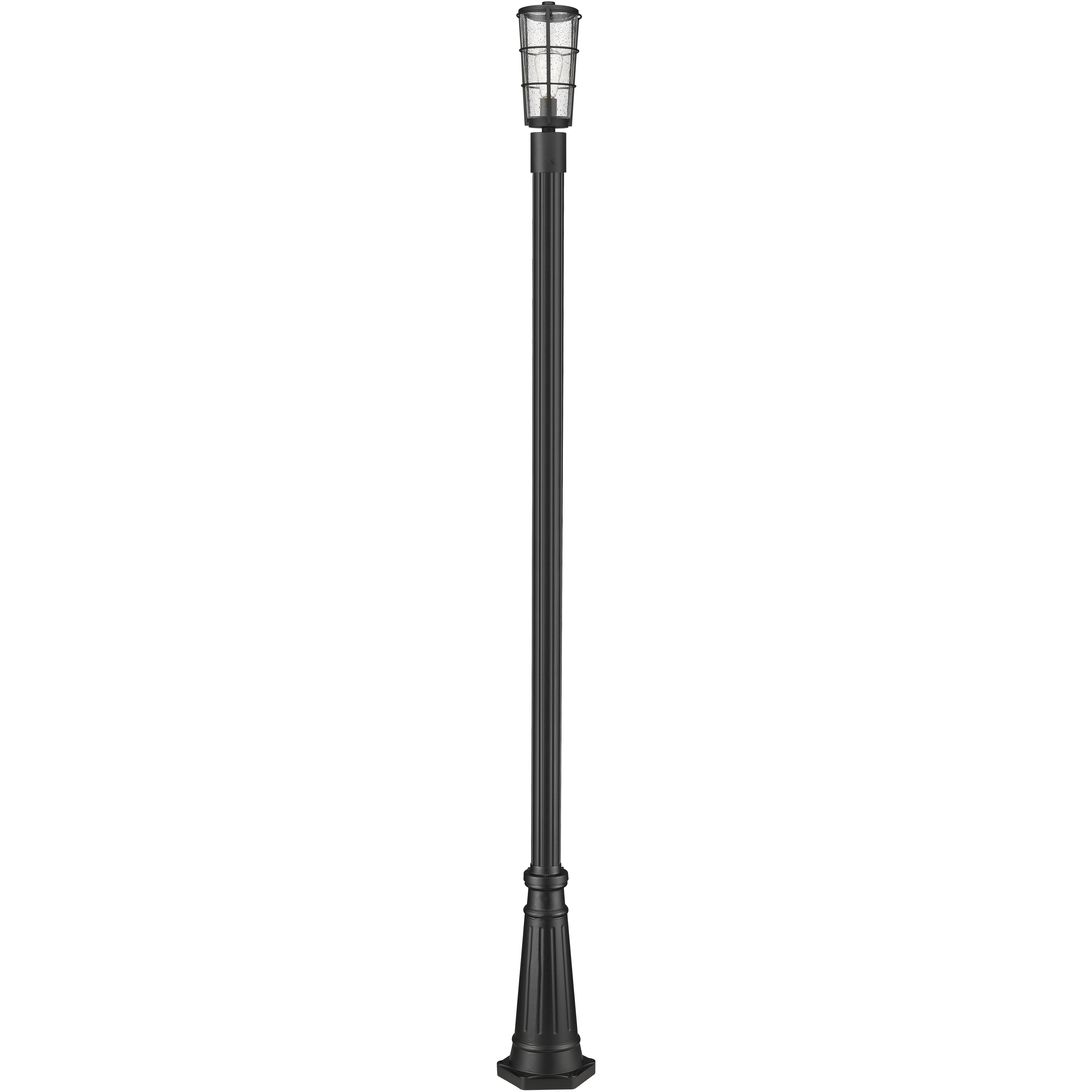 Helix 1 Light 109.25 inch Black Outdoor Post Mounted Fixture