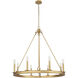 Barclay 8 Light 33 inch Rubbed Brass Chandelier Ceiling Light