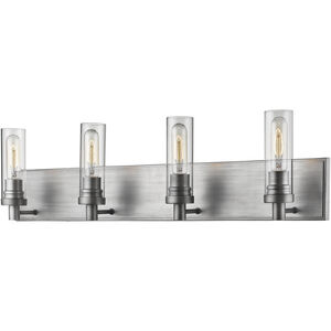 Persis 4 Light 32 inch Old Silver Vanity Wall Light