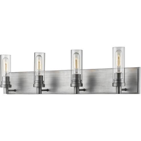 Persis 4 Light 32 inch Old Silver Vanity Wall Light