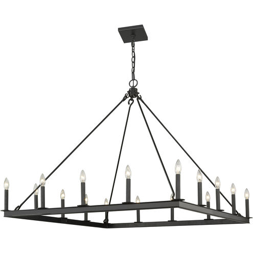 Barclay 16 Light 45 inch Matte Black Chandelier Ceiling Light