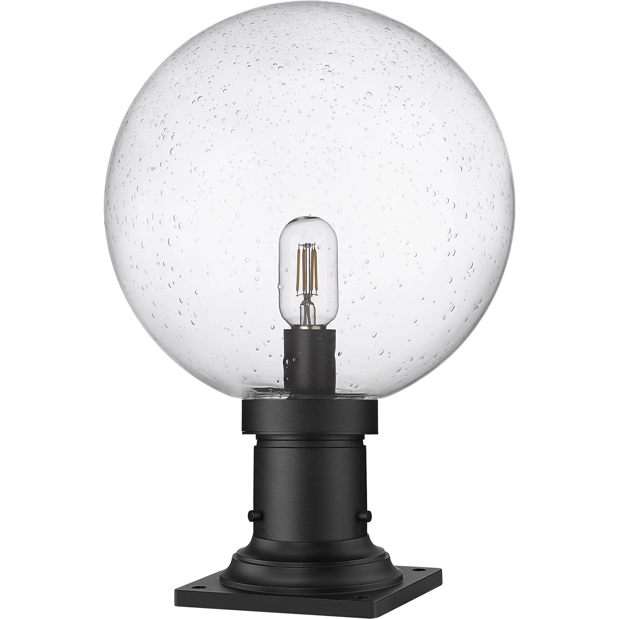 Laurent 1 Light 17.75 inch Black Outdoor Pier Mounted Fixture