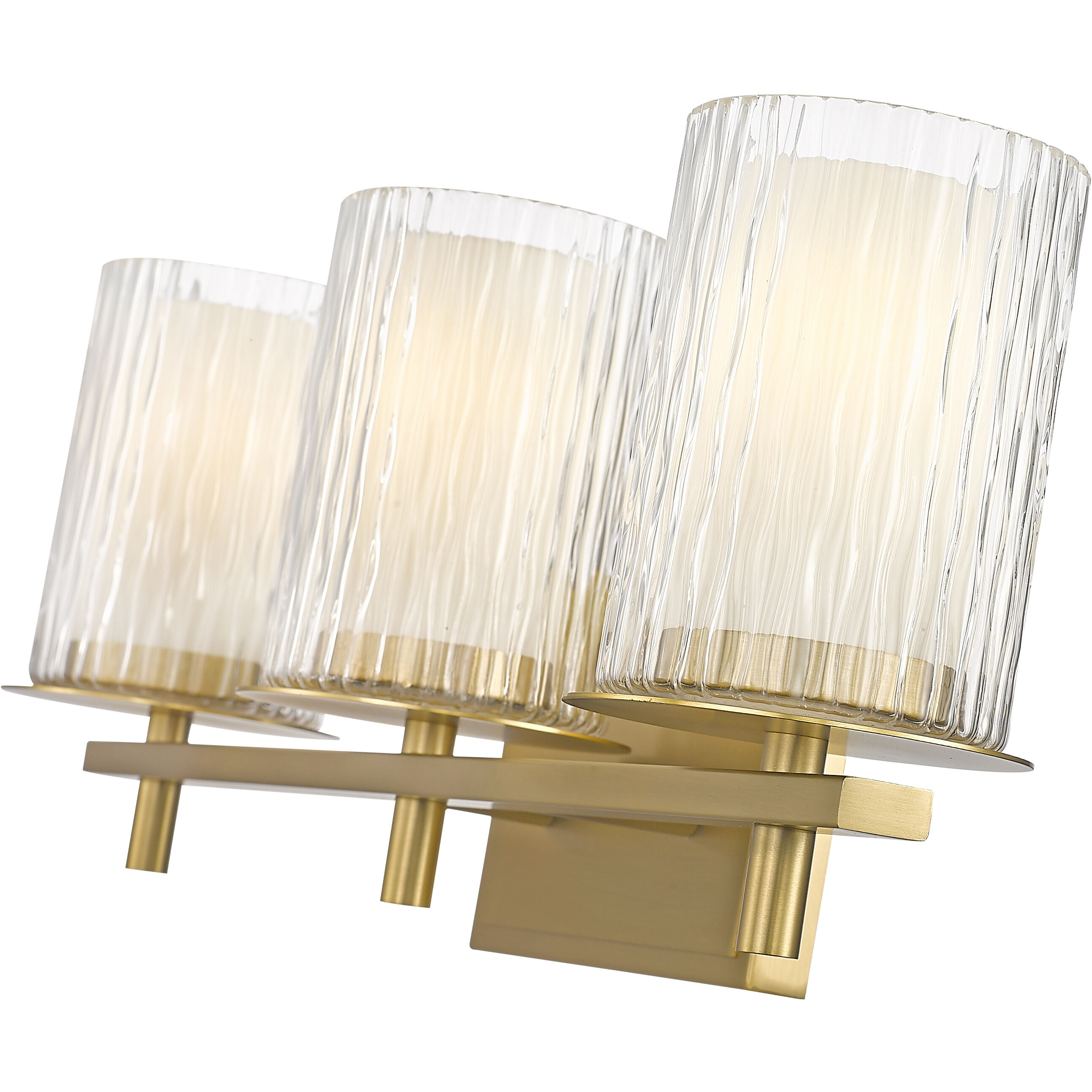 Grayson 3 Light 23 inch Modern Gold Vanity Wall Light