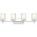 Grayson 4 Light 31 inch Chrome Vanity Wall Light