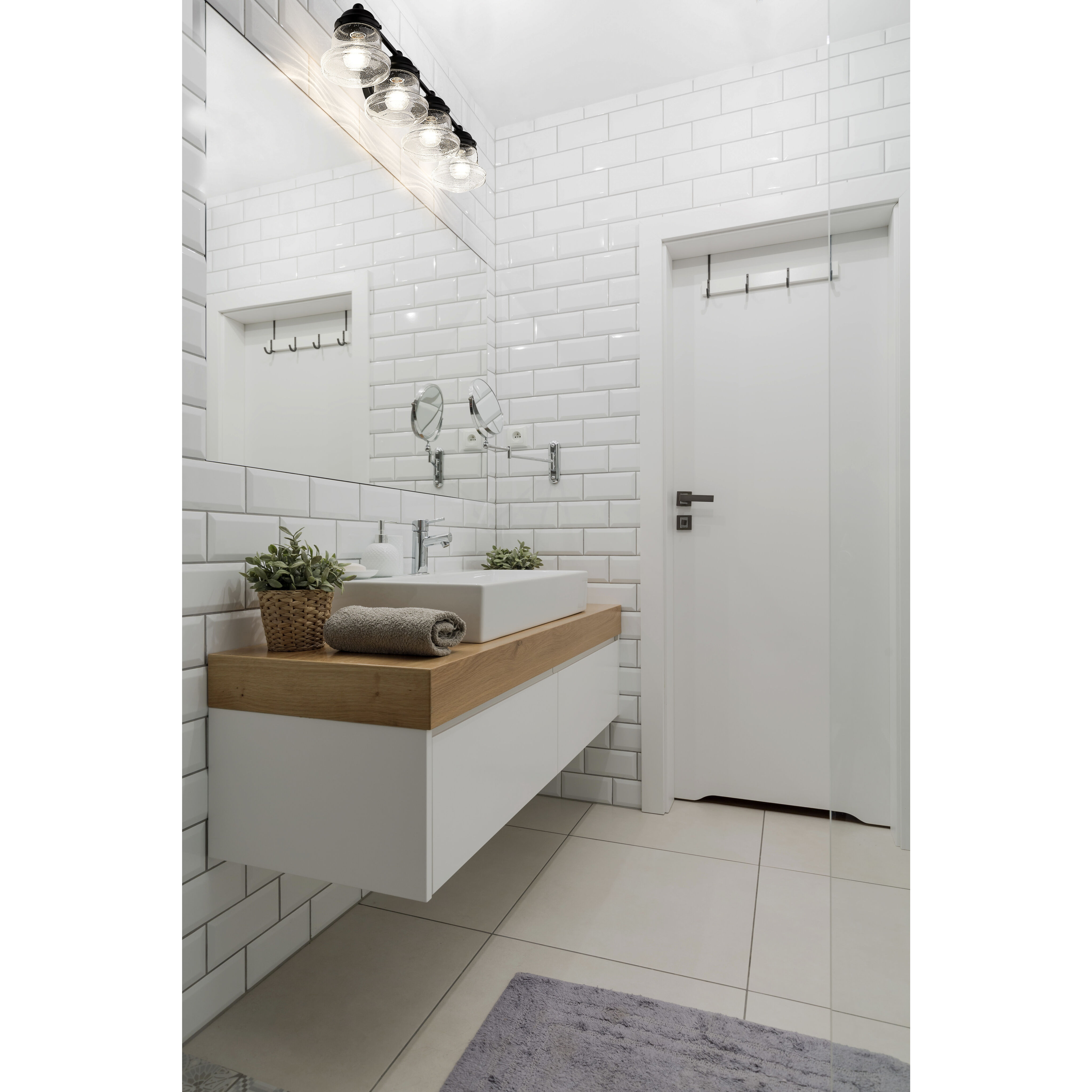 Vaughn 4 Light 31.5 inch Matte Black Vanity Wall Light