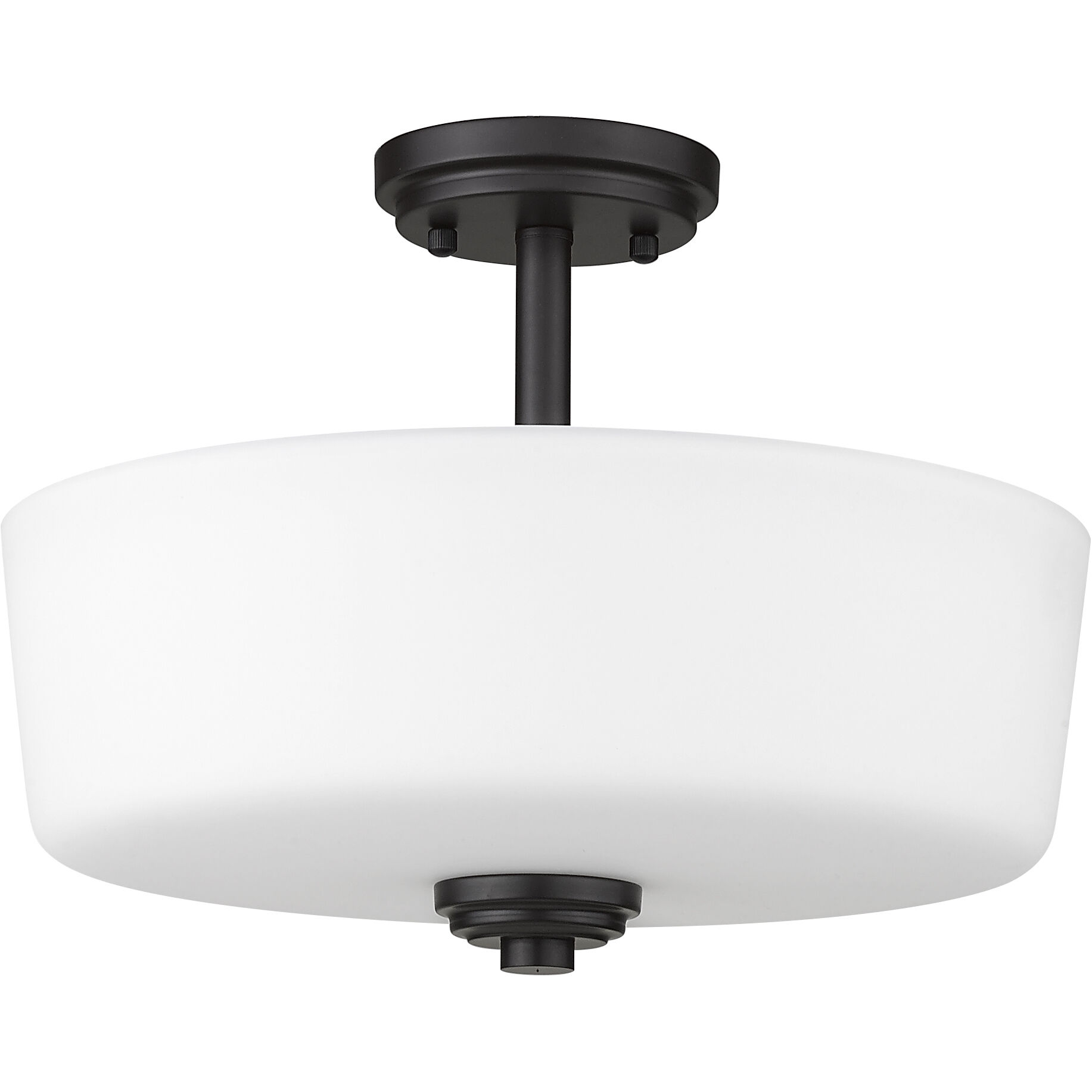 Arlington 3 Light 14.75 inch Bronze Semi Flush Mount Ceiling Light