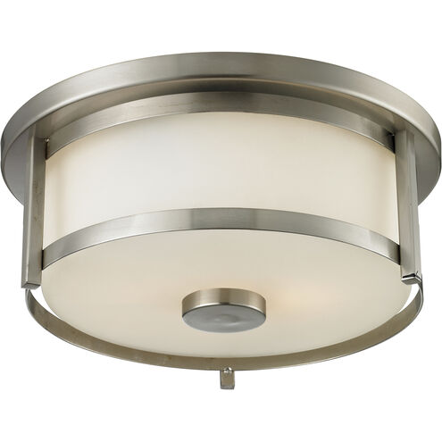 Savannah 2 Light 11 inch Brushed Nickel Flush Mount Ceiling Light
