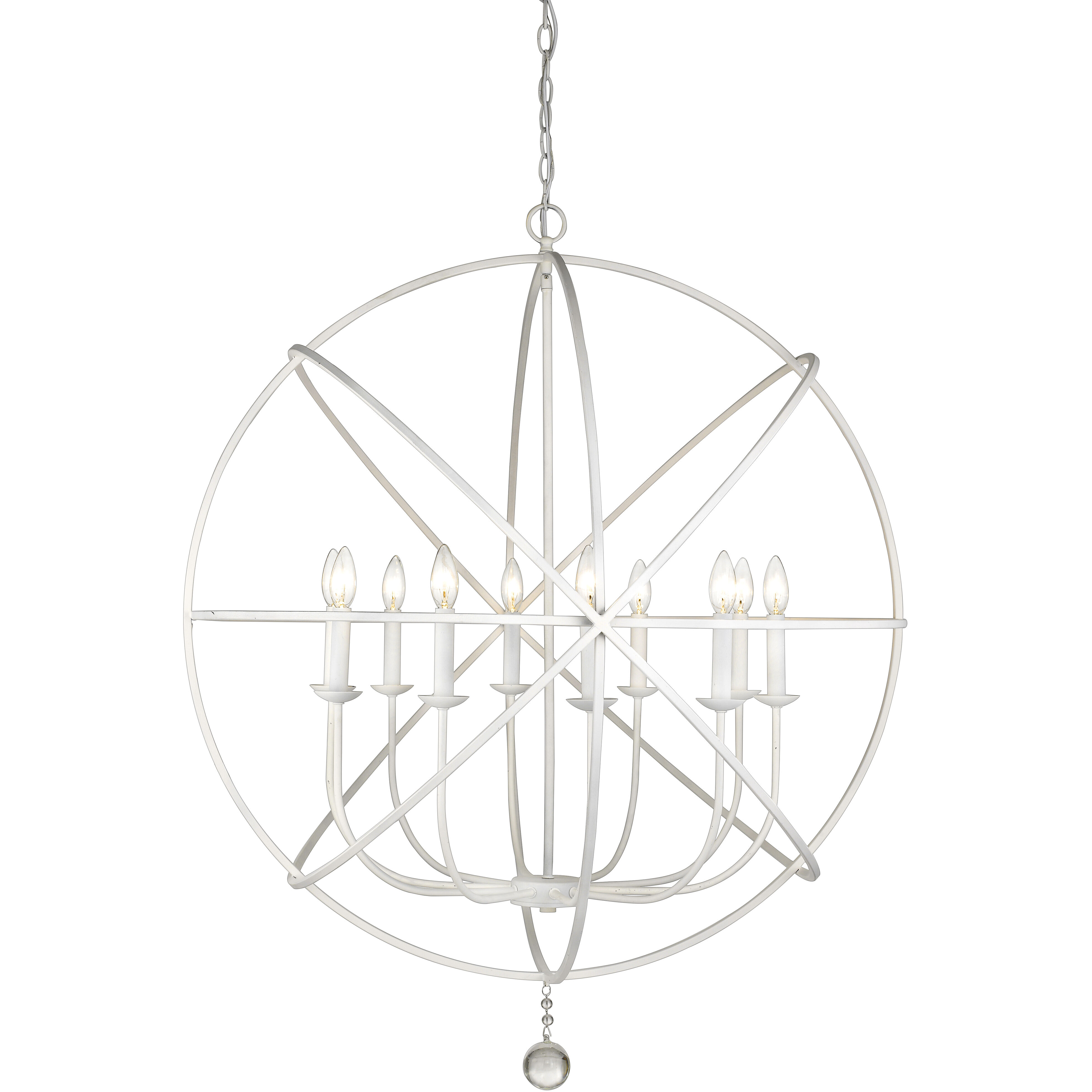 Tull 10 Light 36 inch Matte White Chandelier Ceiling Light