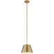 Lilly 1 Light 12 inch Rubbed Brass Pendant Ceiling Light