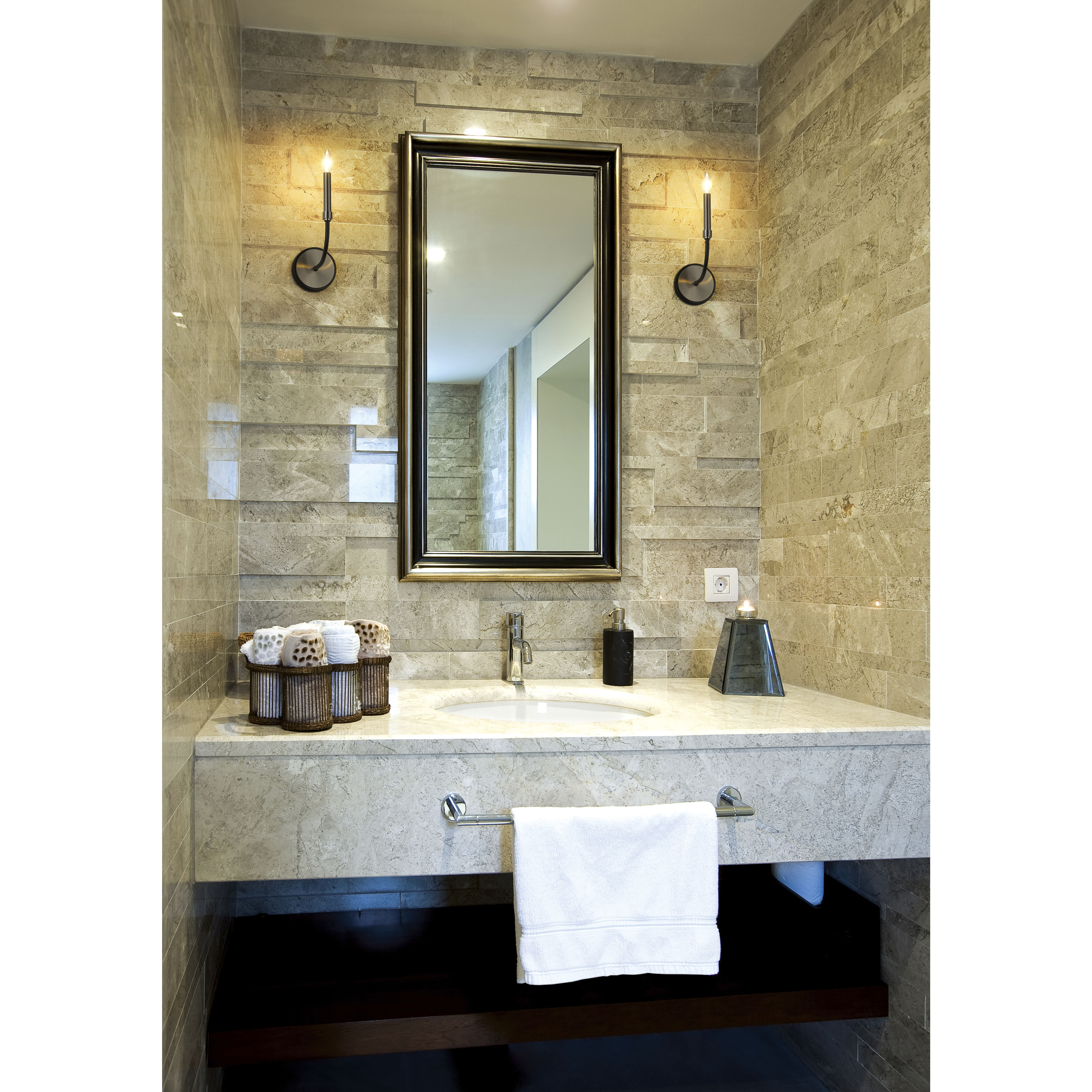 Haylie 1 Light 5.25 inch Matte Black and Brushed Nickel Wall Sconce Wall Light