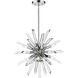 Burst 6 Light 24.75 inch Chrome Chandelier Ceiling Light in 33