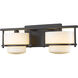 Porter 2 Light 16 inch Bronze Vanity Wall Light in G9