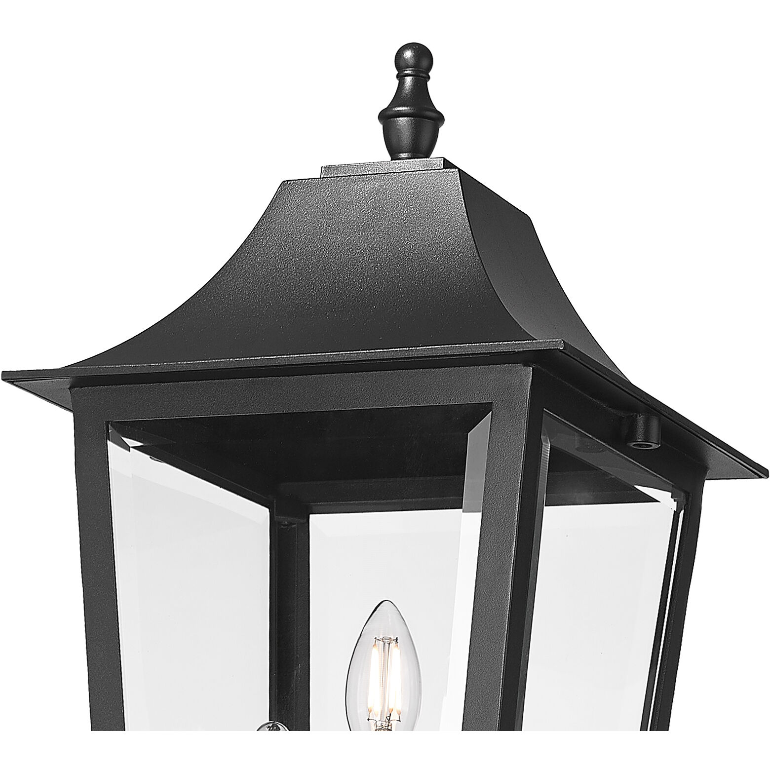 Gannon 3 Light 120.75 inch Black Outdoor Post Mounted Fixture