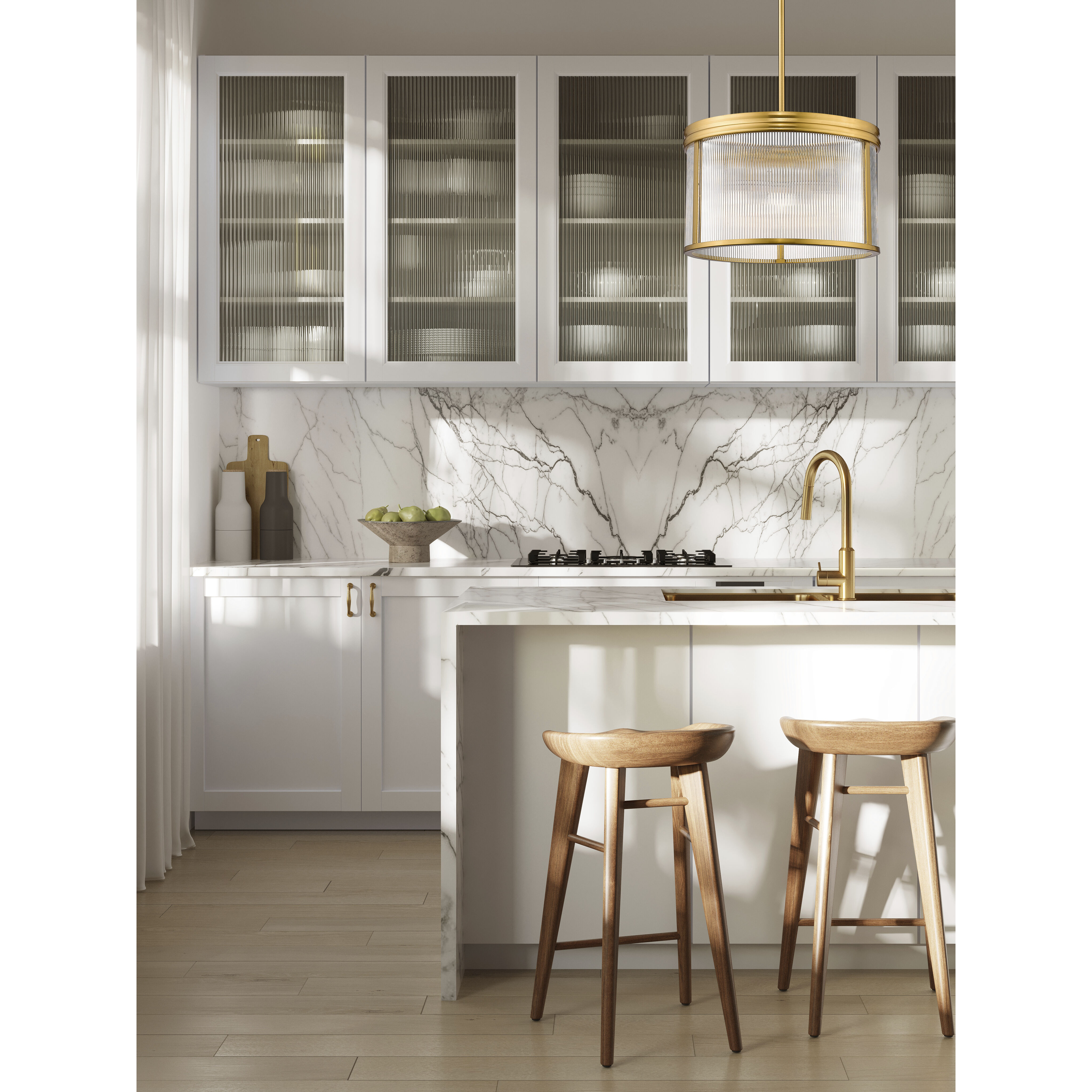 Carnaby 5 Light 18.25 inch Modern Gold Pendant Ceiling Light