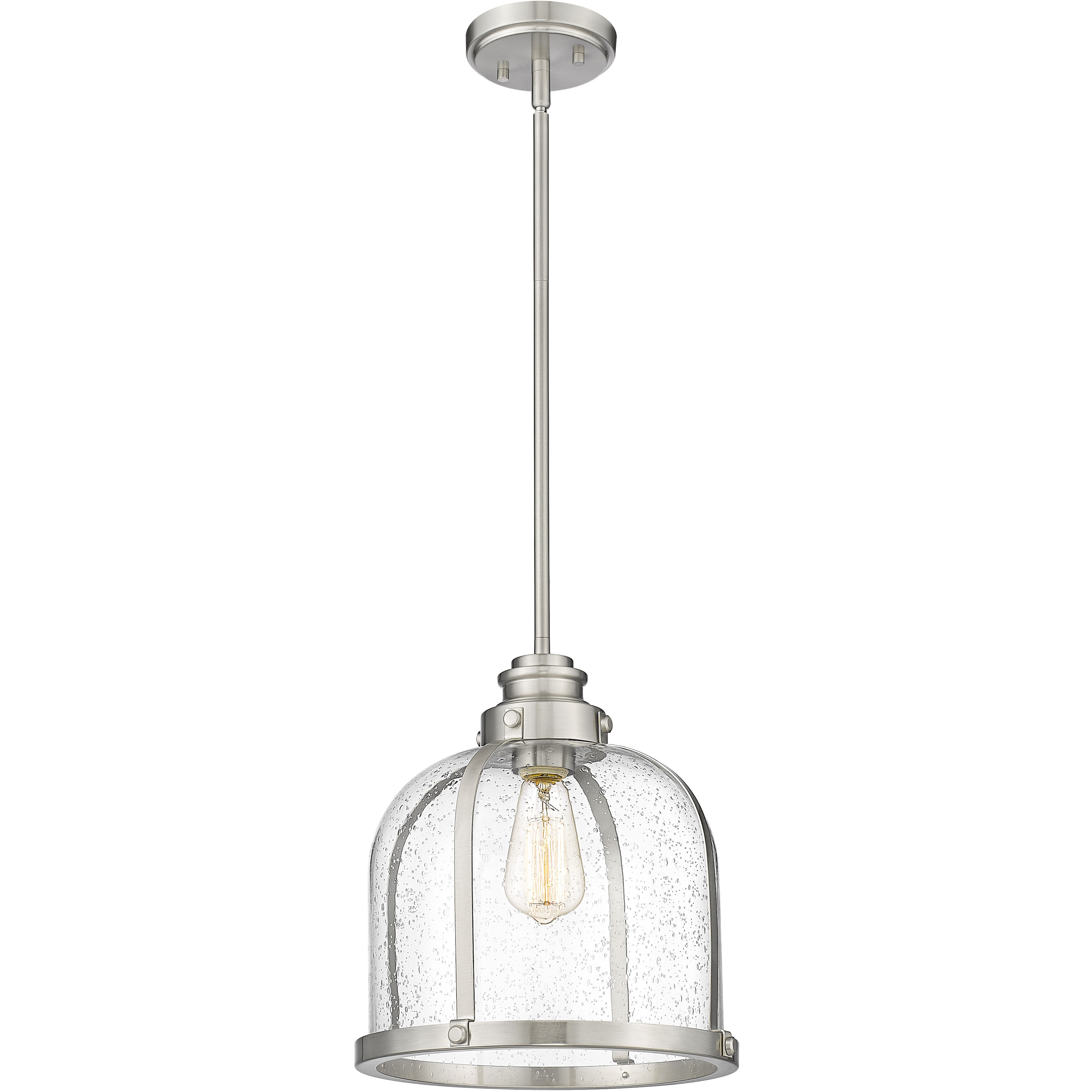 Burren 1 Light 12.25 inch Brushed Nickel Pendant Ceiling Light
