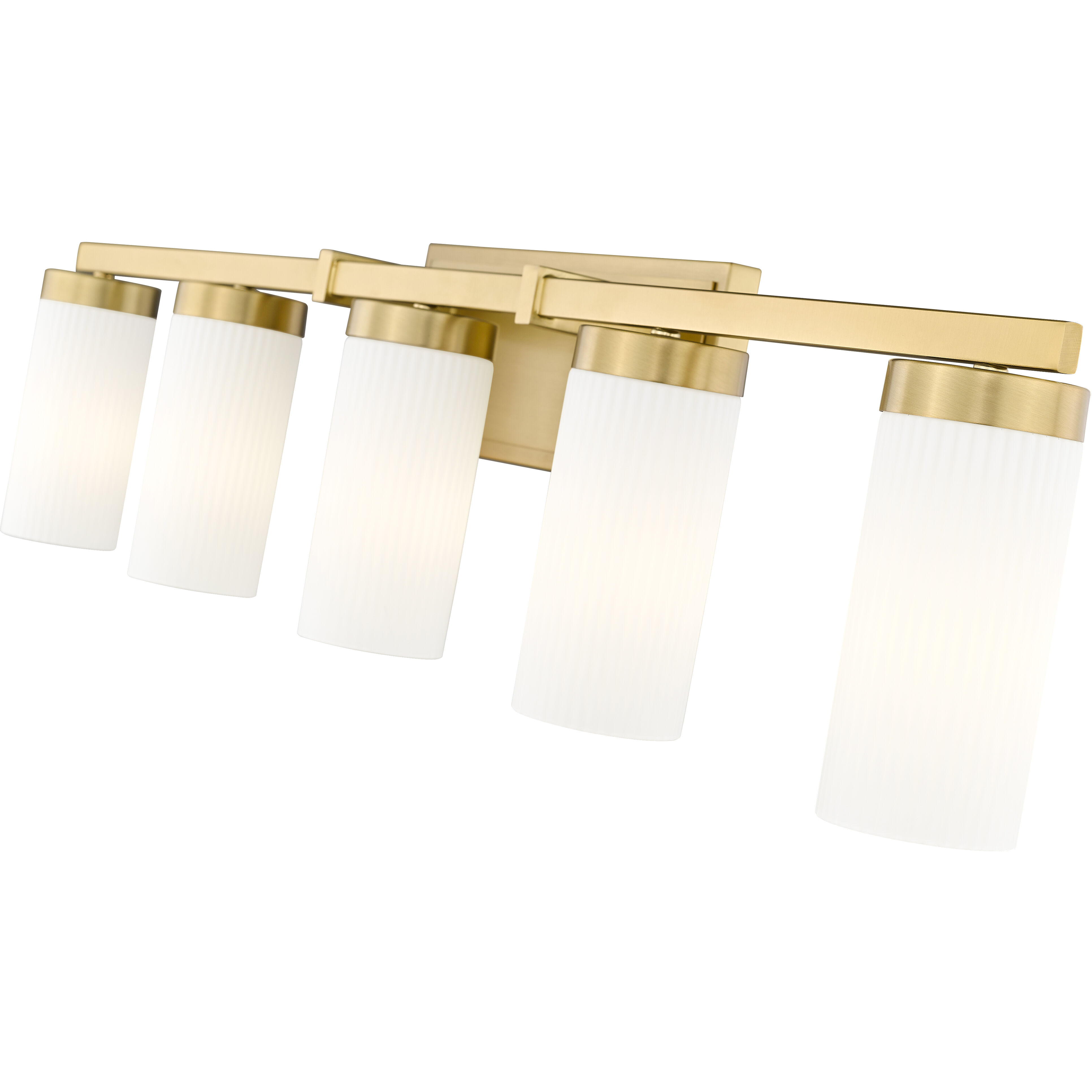 Danica 5 Light 38.75 inch Modern Gold Bath Vanity Light Wall Light